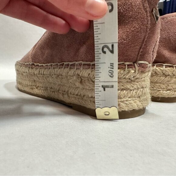 SAM  Edelman Pink Suede Carrin Platform Espadrille Size 6.5 - Picture 6 of 10